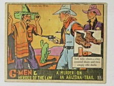 1936 R60 G-MEN & HEROES OF THE LAW #33 Gum Inc. trading card
