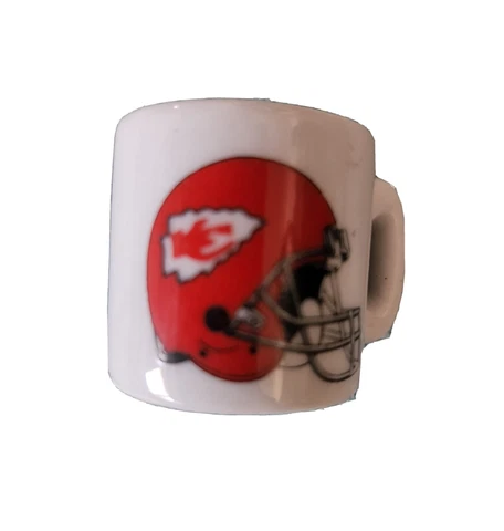 Vintage NFL Mini Coffee Cup Mug Kansas City Chiefs 1.25" Collectible Miniature Cover