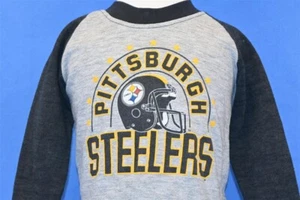 vintage 80s PITTSBURGH STEELERS HELMET STEELMARK SWEATSHIRT NFL TODDLER 2T - Picture 1 of 4