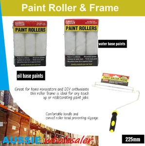Au Paint Roller Frame 225mm Paint Roller (Oil Base)(Water Base)3pc Home Painting - Picture 1 of 4