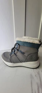 Timberland Boroughs Project grau/türkis wasserdichte Damenstiefel mit Kunstfell Größe 7,5 - Bild 1 von 9