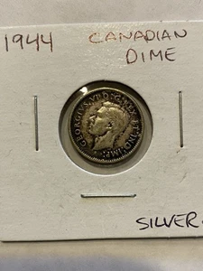 1944 Kanada 80% Silber 10 Cents Circulated Dime Circulated King George VI - Bild 1 von 2