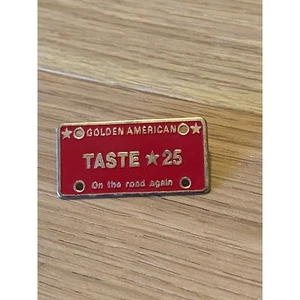 Vintage Golden American Taste 25 Pin Badge On The Road Again Promo Pinback - Picture 1 of 6