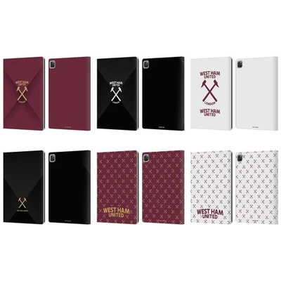 OFFICIAL WEST HAM UNITED FC HAMMER MARQUE KIT LEATHER BOOK CASE FOR APPLE iPAD - Image 1 of 4