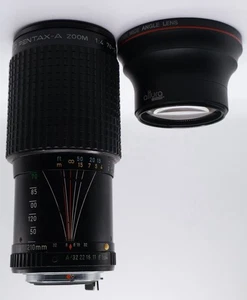 SMC Pentax-A 70-210mm f/4 Zoom Lens + Wide Angle Converter - Pentax K Mount - Picture 1 of 7