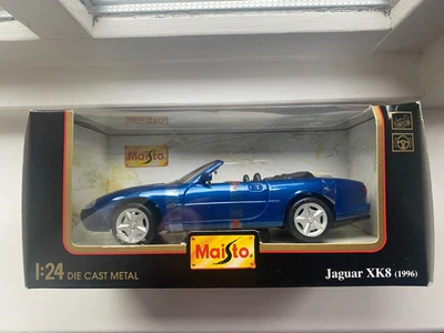 ¡¡¡OFERTA!!!  Maisto 1:24 Jaguar XK8 Convertible 1996 en Antigua Azul Como Nuevo con Caja Foto 1 de 4