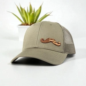 Sorinex Olive Leather Stache Hat by Richardson Mesh Adjustable Snapback Hat - Picture 1 of 5