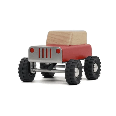 Coche de juguete de madera todoterreno BigBlock Custom Tex I 1987 - mini coleccionable vintage Foto 1 de 4