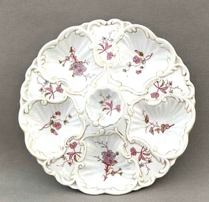 Antique Marx & Gutherz Carlsbad Austria Oyster Plate Circa 1890s - Picture 1 of 4