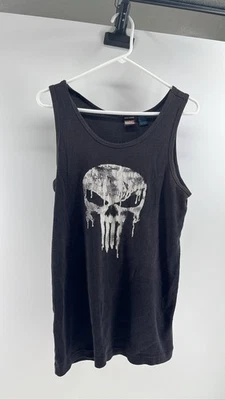 Camiseta sin mangas acanalada con calavera Marvel Punisher Mad Engine XL negra Foto 1 de 3