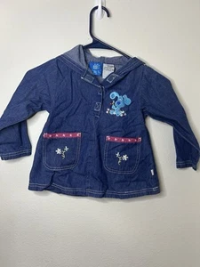 Vintage Jean Hooded Jacket Blues Clues 2000 With Matching Pants Size 4T - Picture 1 of 10