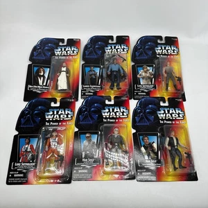 Vintage Star Wars Power of the Force Kenner Figures Lot Luke Han Lando Obi-Wan - Picture 1 of 14