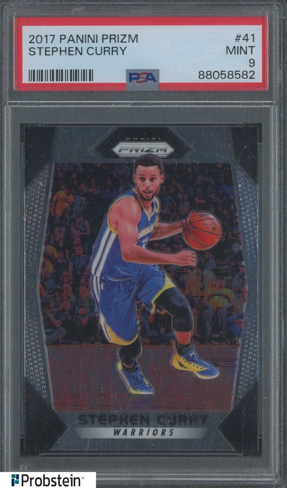 2017 Panini Prizm #41 Stephen Curry Golden State Warriors PSA 9 MINT