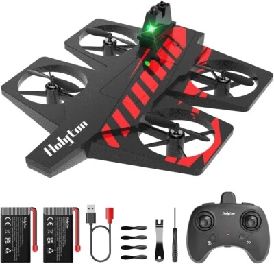 Holyton 2 in 1 Indoor RC Plane for Kids - Altitude Hold, 3D Flips, Headless Mode - Image 1 of 4