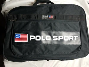 Ralph Lauren Polo Sport Flag Spellout Gym Duffle Bag Vintage USA Track Field - Picture 1 of 12