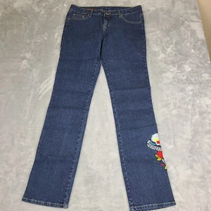 Ed Hardy by Christian Audigier Embroidered Jeans Love Kills Slowly Size 9/10 - Picture 1 of 15