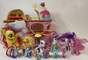 My Little Pony Ponyville 2007 Sweet Sundae Ice Cream Shop Playset w/ Figures EUC - Picture 1 of 5
