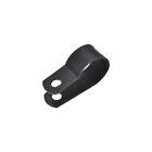 Câble Clip Support R Type Pince Fermeture 16mm pour Bureau Cordon Gestion 100Pcs