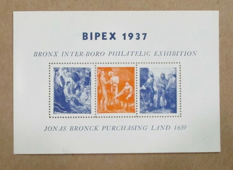 BIPEX 1937  Souvenir Sheet  "INTER-BORO PHILATELIC EXHIBITION" MNH OG** See Pic Cover
