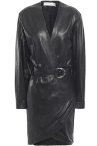 Echtlederkleid, handgefertigtes schwarzes Lederkleid aus Promi-Lammleder, Übergröße - Bild 1 von 5
