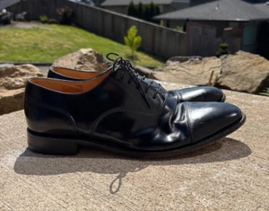 Loake schwarz Leder Oxford Kappe Zehe Schnürschuh Stil 200B Herren Größe US 11,5 - Bild 1 von 11