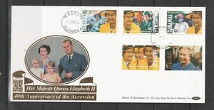 Bahamas FDC 1992 40th Anniv Accession, Nassau cds, Benham cover - Imagen 1 de 1