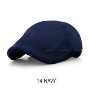 Solid Cotton Gatsby Cap Mens Ivy Hat Golf Driving Summer Sun Flat Cabbie Newsboy - Picture 1 of 12