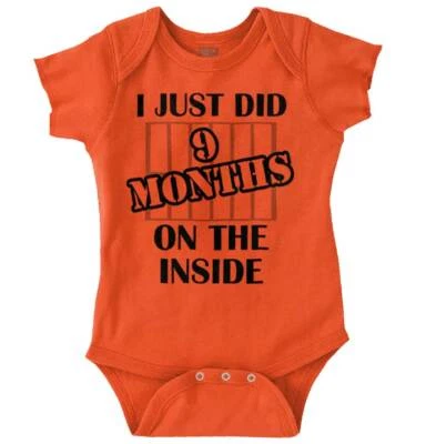 9 Months Funny Newborn Cute Best Gift Outfit Newborn Baby Boy Girl Infant Romper - Image 1 of 4