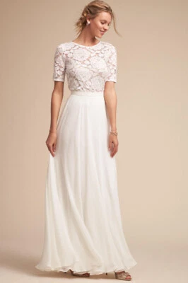 Jenny Yoo Winter White 4 Hampton Skirt Separate Wedding Bridal Formal Chiffon - Image 1 of 3
