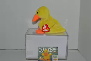 Ty Beanie Baby~#4024~4ta Generación~Quackers~Pato~Buen Corazón Etiqueta~Tarjeta Comercial~Nuevo en Caja - Imagen 1 de 3
