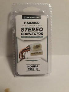 SCOSCHE HA028SD Car Stereo Connector Honda 1986-11 Acura Honda Isuzu BRAND NEW - Picture 1 of 2