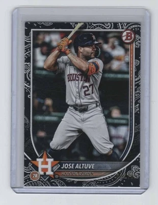 Jose Altuve 2025 Bowman Paper black bandana /10 — 第 1/2 张图片