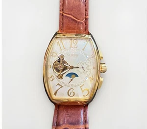 SEWOR Automatic goldfarbene Armbanduhr - Open Heart, Mondphase - Bild 1 von 9