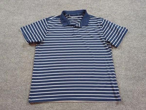 Under Armour Shirt Herren 2XL Blau Streifen Performance Polo Kurzarm Golf - Bild 1 von 9