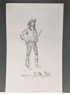 C.M. Russell “The Scout” – 10.5x16 Vintage 1970 Western Art Print Unframed - Picture 1 of 7