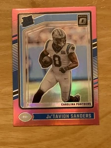 2024 Ja'Tavion Sanders Panini Donruss Optic Holo Pink Prizm Rated Rookie #244 - Bild 1 von 2