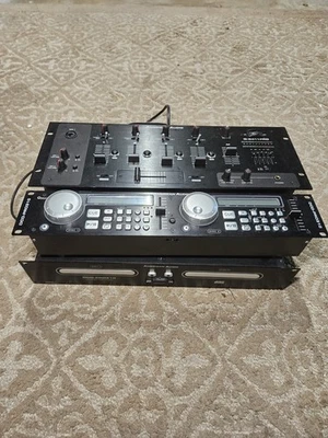 Reproductor de CD y panel controlador doble DJ American Audio DCD-PRO310 y Q-2411pro  Foto 1 de 4