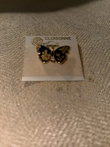 1 inch Cloisonné butterfly Brooch - Picture 1 of 4