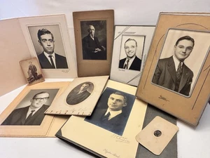 9 Retratos Fotografías De Colección Hombres Crum Reed Zent Indiana CDV Gabinete Tarjeta De Colección - Imagen 1 de 17
