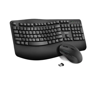 Ergonomic Rechargeable Wireless Keyboard and Mouse Set. - Picture 1 of 6