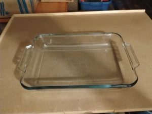 Anchor Hocking 9" x 13" Klarglas Pfanne Kasserolle Backform 3 Quart einige Chips - Bild 1 von 4