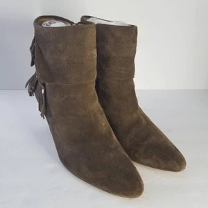 Corso Como Amber Brown Suede Leather Ankle Boots Size 10 M - Picture 1 of 10
