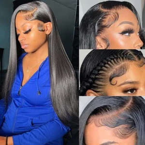 13x4 Lace Frontal Wigs for Women Long Straight Lace Front Wig Human Hair Wigs - Picture 1 of 8