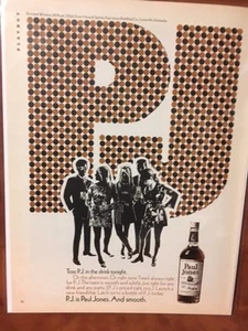 1970 "Toss P.J. In A Drink Tonight"   Paul Jones Whiskey Print Ad - Picture 1 of 1