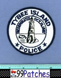 TYBEE ISLAND GEORGIA Polizei Schulter Aufnäher LEUCHTTURM OZEAN 8D - Bild 1 von 1