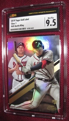 2019 TOPPS GOLD LABEL CLASS 1 #60 AUSTIN RILEY CSG 9.5 MINT+ - Image 1 of 3
