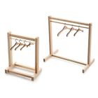 for Dolls Clothes Wooden Clothes Rack Scarf Holder Hangers Garment Organizer