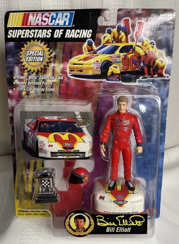 5” Bill Elliott Action Figure & Collector Card 1997 NASCAR Superstars Of Racing Cover