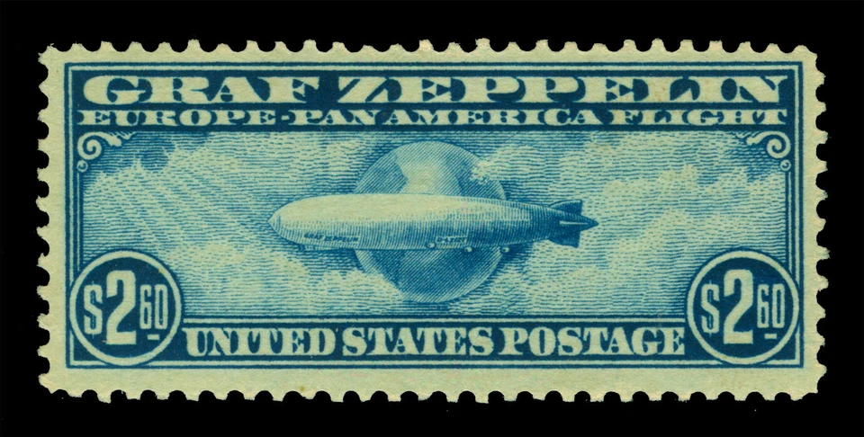 US 1930 AIRMAIL - GRAF ZEPPELIN issue  $2.60 blue  Scott # C15  mint MLH/NH VF - Image 1 of 2