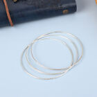 3PCSUltra-thin Jingle Bracelet Fashionable Silver-Plated Simple Thin Bracelet